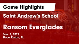 Saint Andrew's School vs Ransom Everglades Game Highlights - Jan. 7, 2022