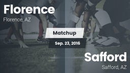 Matchup: Florence  vs. Safford  2016