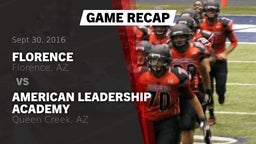 Recap: Florence  vs. American Leadership Academy 2016