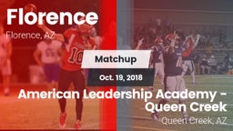Matchup: Florence  vs. American Leadership Academy - Queen Creek 2018
