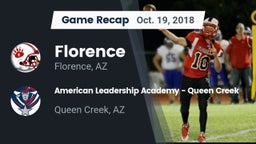 Recap: Florence  vs. American Leadership Academy - Queen Creek 2018