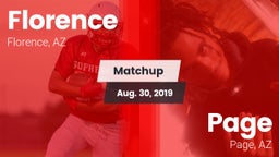 Matchup: Florence  vs. Page  2019