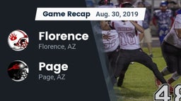 Recap: Florence  vs. Page  2019