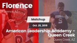 Matchup: Florence  vs. American Leadership Academy - Queen Creek 2019