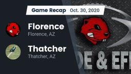 Recap: Florence  vs. Thatcher  2020