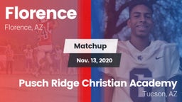 Matchup: Florence  vs. Pusch Ridge Christian Academy  2020