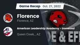Recap: Florence  vs. American Leadership Academy - Ironwood 2022