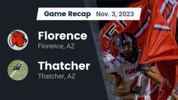 Recap: Florence  vs. Thatcher  2023