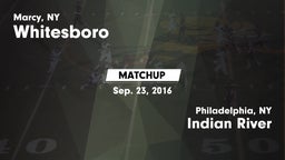 Matchup: Whitesboro High vs. Indian River  2016