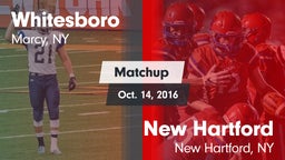 Matchup: Whitesboro High vs. New Hartford  2016