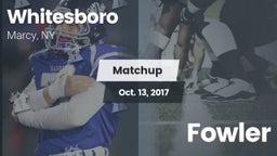 Matchup: Whitesboro High vs. Fowler  2017