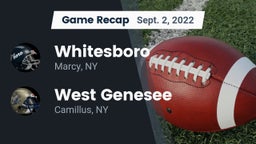 Recap: Whitesboro  vs. West Genesee  2022