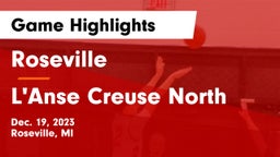 Roseville  vs L'Anse Creuse North  Game Highlights - Dec. 19, 2023