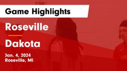 Roseville  vs Dakota  Game Highlights - Jan. 4, 2024