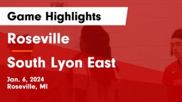 Roseville  vs South Lyon East Game Highlights - Jan. 6, 2024