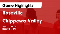 Roseville  vs Chippewa Valley  Game Highlights - Jan. 12, 2024