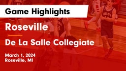 Roseville  vs De La Salle Collegiate Game Highlights - March 1, 2024