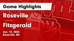 Roseville  vs Fitzgerald  Game Highlights - Jan. 13, 2022