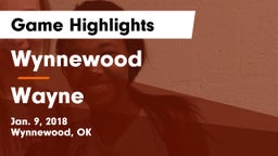 Wynnewood  vs Wayne  Game Highlights - Jan. 9, 2018