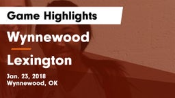 Wynnewood  vs Lexington  Game Highlights - Jan. 23, 2018