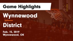 Wynnewood  vs District Game Highlights - Feb. 15, 2019