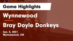 Wynnewood  vs Bray Doyle Donkeys Game Highlights - Jan. 5, 2021