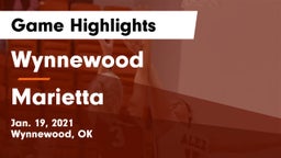 Wynnewood  vs Marietta  Game Highlights - Jan. 19, 2021