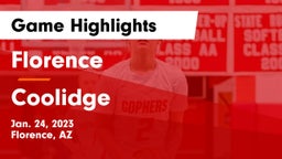 Florence  vs Coolidge  Game Highlights - Jan. 24, 2023