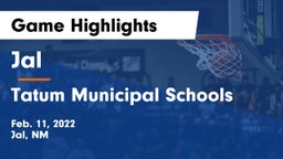 Jal  vs Tatum Municipal Schools Game Highlights - Feb. 11, 2022