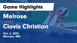 Melrose  vs Clovis Christian Game Highlights - Oct. 6, 2022