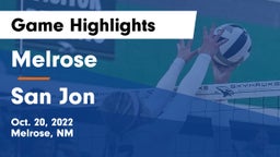 Melrose  vs San Jon Game Highlights - Oct. 20, 2022