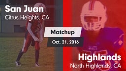 Matchup: San Juan  vs. Highlands  2016