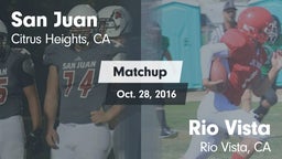 Matchup: San Juan  vs. Rio Vista  2016