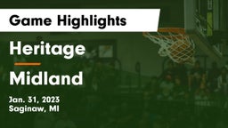 Heritage  vs Midland  Game Highlights - Jan. 31, 2023