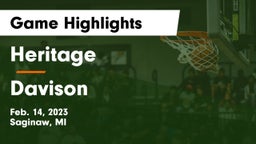 Heritage  vs Davison  Game Highlights - Feb. 14, 2023