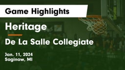 Heritage  vs De La Salle Collegiate Game Highlights - Jan. 11, 2024