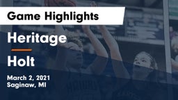 Heritage  vs Holt  Game Highlights - March 2, 2021