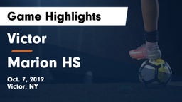 Victor  vs Marion HS Game Highlights - Oct. 7, 2019