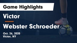 Victor  vs Webster Schroeder  Game Highlights - Oct. 26, 2020