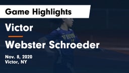 Victor  vs Webster Schroeder  Game Highlights - Nov. 8, 2020