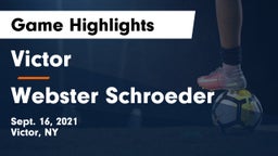 Victor  vs Webster Schroeder  Game Highlights - Sept. 16, 2021