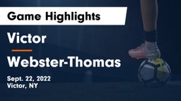 Victor  vs Webster-Thomas  Game Highlights - Sept. 22, 2022