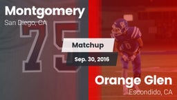 Matchup: Montgomery High vs. Orange Glen  2016