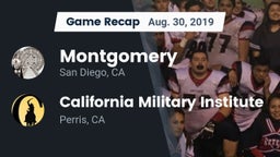 Recap: Montgomery  vs. California Military Institute  2019