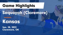 Sequoyah (Claremore)  vs Kansas  Game Highlights - Jan. 28, 2022