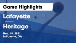 Lafayette  vs Heritage  Game Highlights - Nov. 18, 2021
