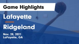 Lafayette  vs Ridgeland  Game Highlights - Nov. 28, 2021