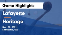 Lafayette  vs Heritage Game Highlights - Dec. 30, 2021