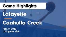 Lafayette  vs Coahulla Creek Game Highlights - Feb. 8, 2022