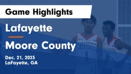 Lafayette  vs Moore County Game Highlights - Dec. 21, 2023